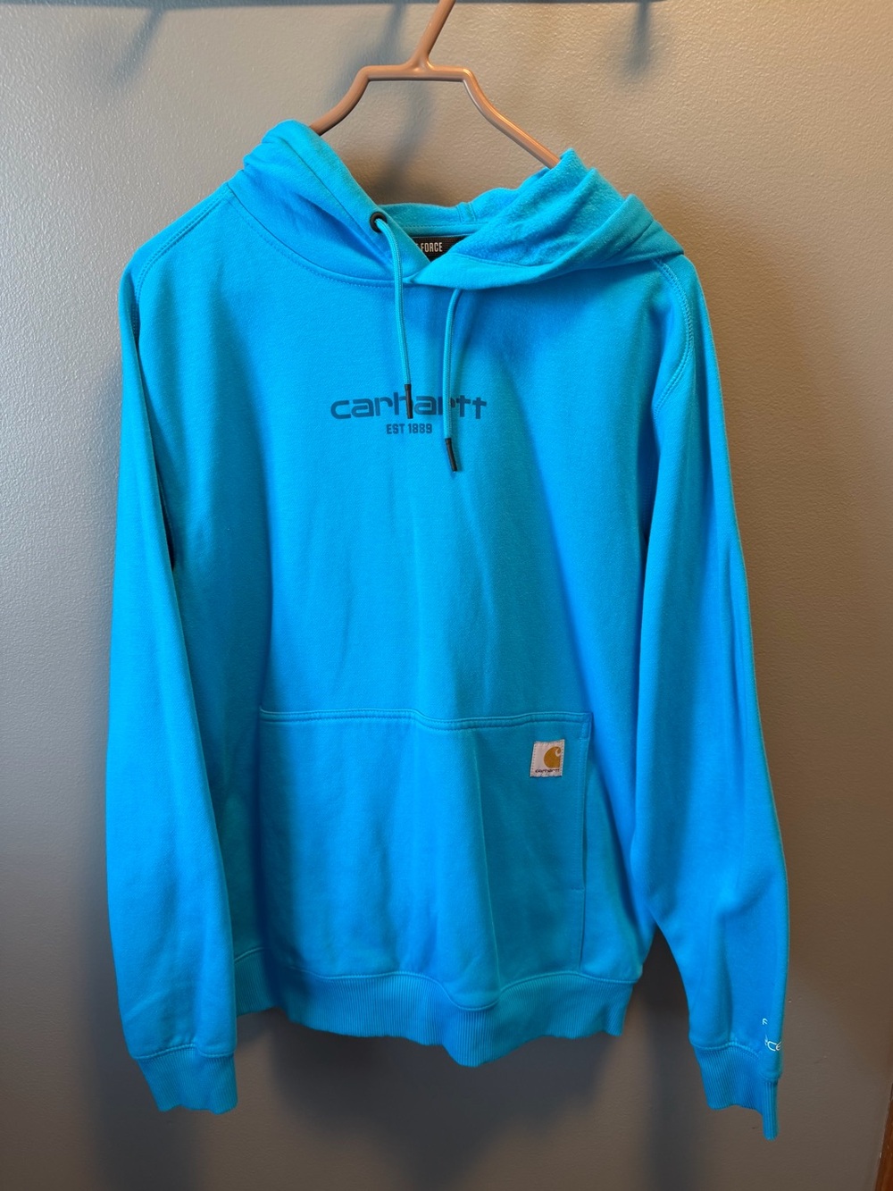 Carhartt Men's Bright Turquoise Pullover Hoodie